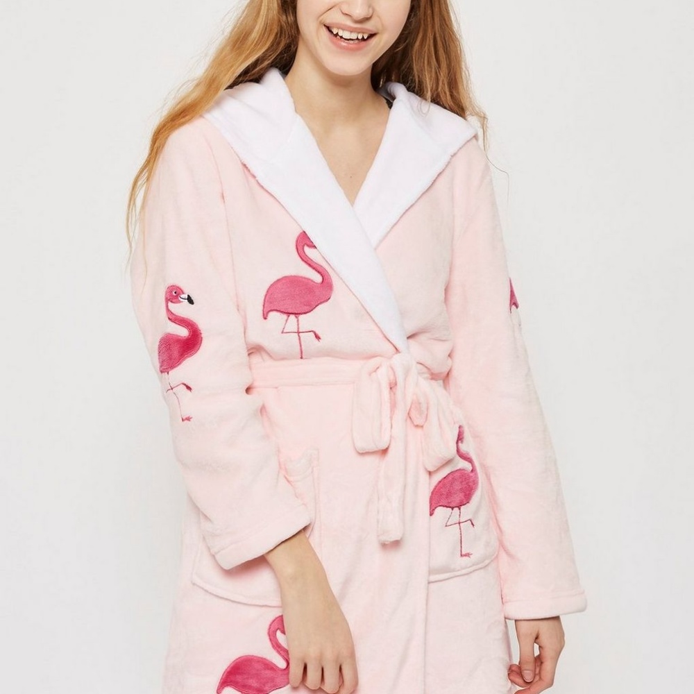 Topshop Womens Flamingo Novelty Robe